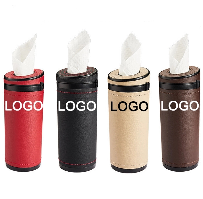 Custom Gift Car Tissue Box - Cylinder Leather Napkin Holder 6
