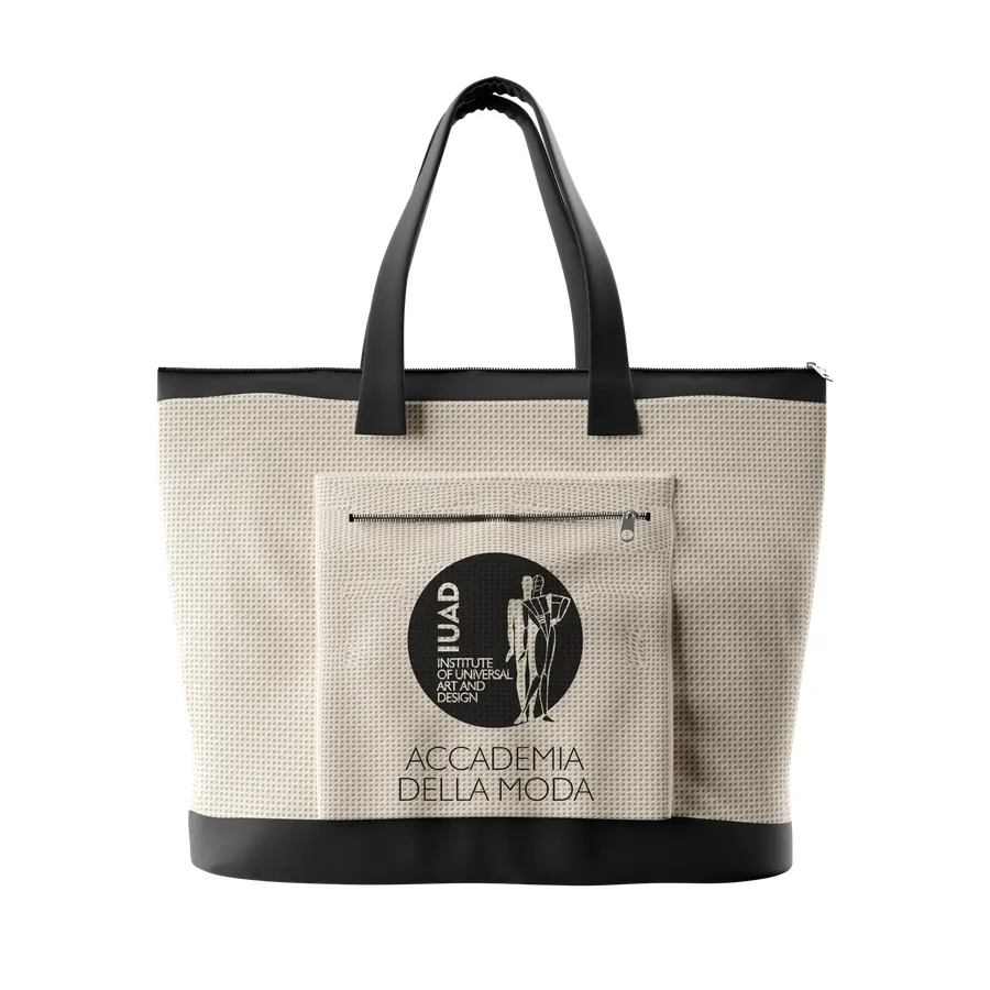 Cotton Zipper Tote Bag, custom tote bag with logo imprint 5