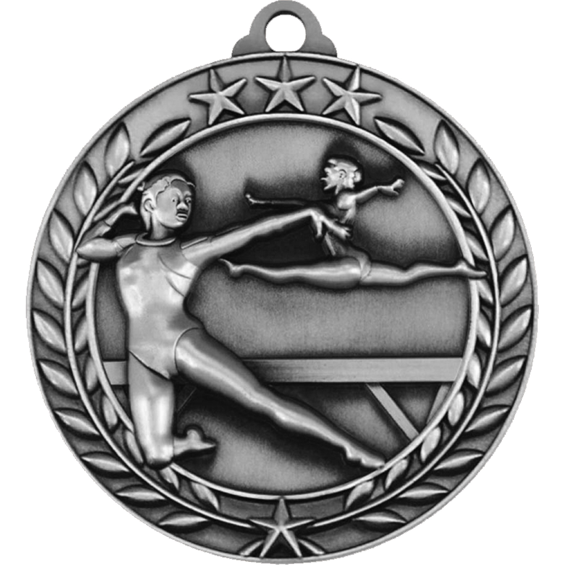Stock Small Academic & Sports Laurel Medals: Women's Gymnastics 2