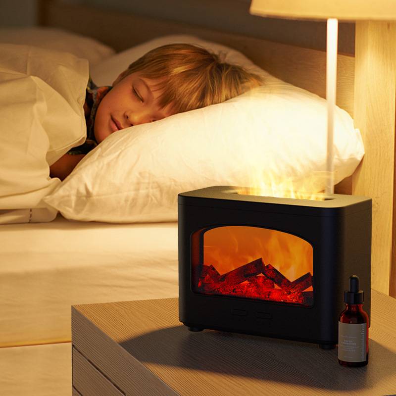 ABS Flame Humidifier Fireplace Aromatherapy Diffuser 10