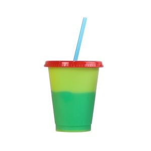 Handy 16oz Plastic Color Changing Cup With Straw 22