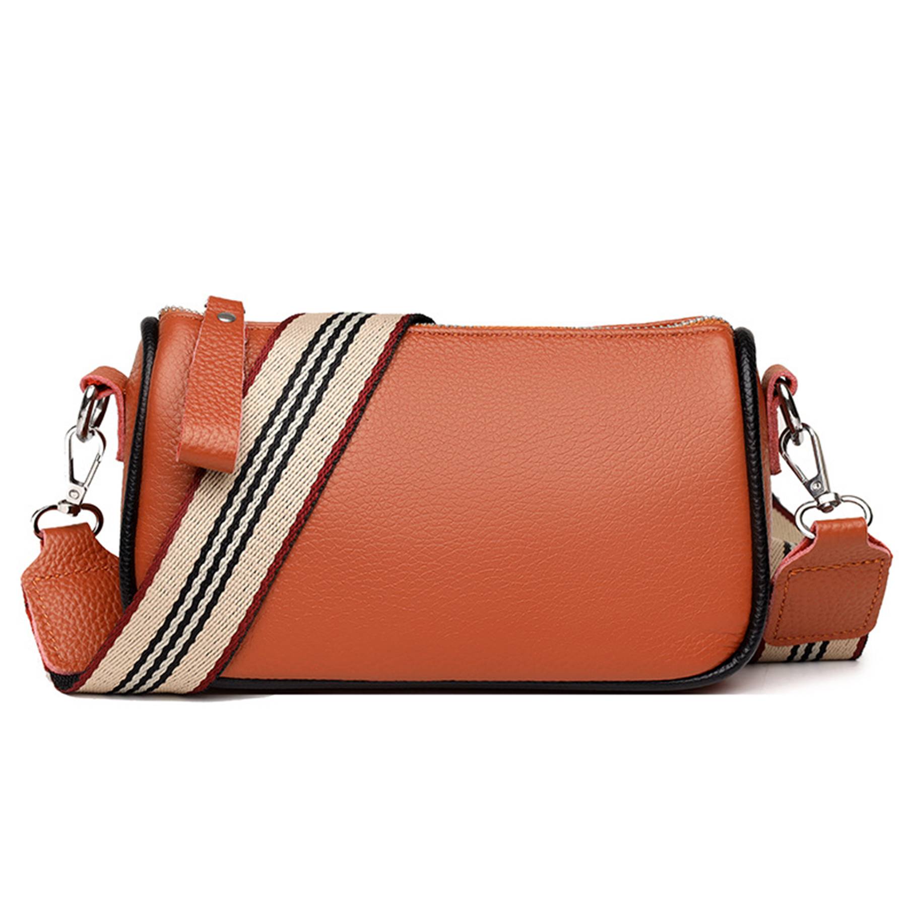 Faux Leather stylish wide shoulder strap cross-body bag 5