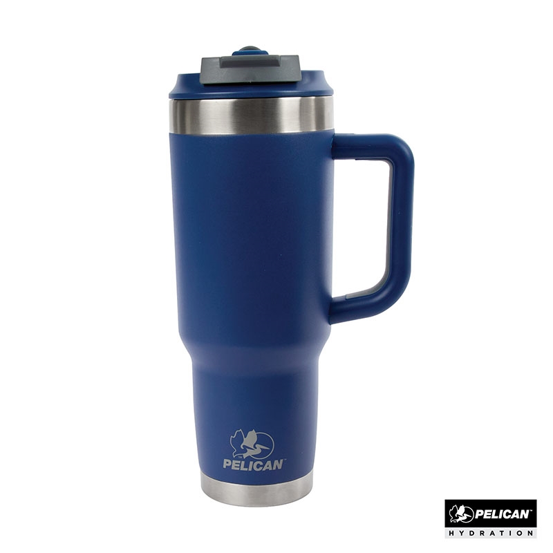 Pelican Porter™ Dual 40 oz. Dual Lid, Recycled Double Wall Stainless Steel Travel Tumbler 80