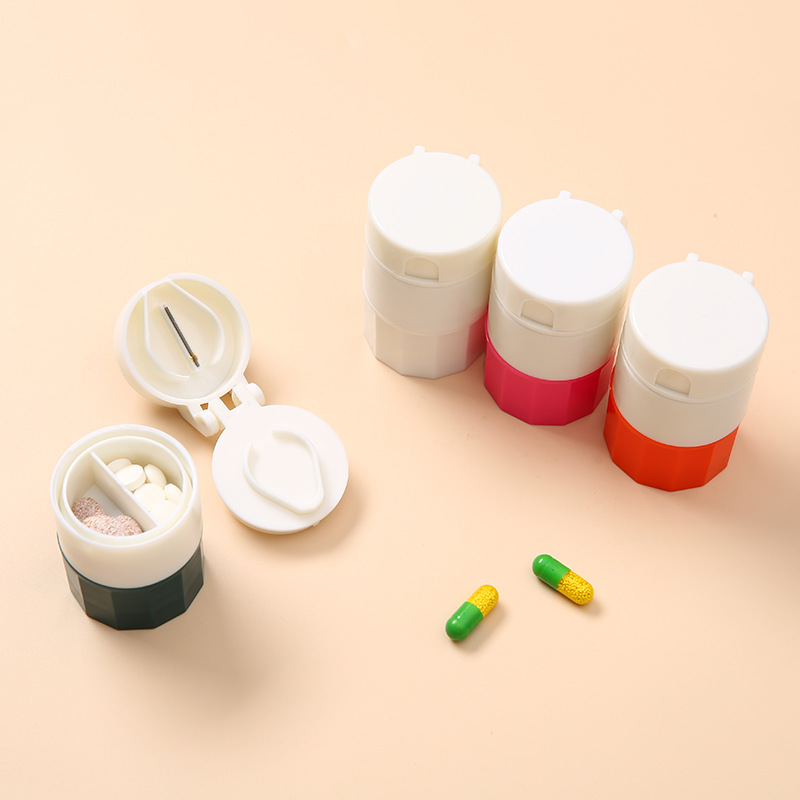 4 in 1 Pill Box with Cutter Grinder Cup 1