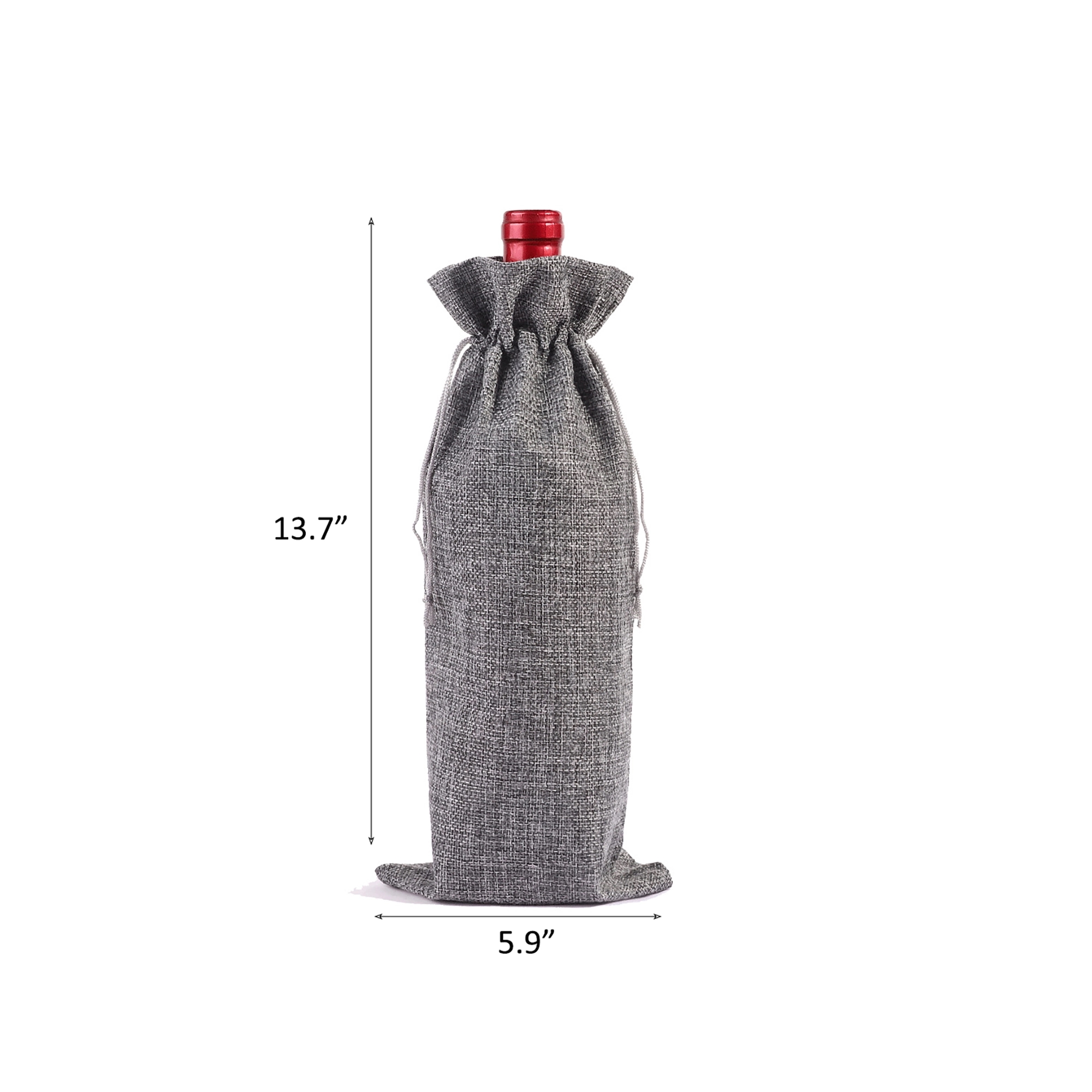 Reusable Wine Gift Linen Bags with Drawstrings 2