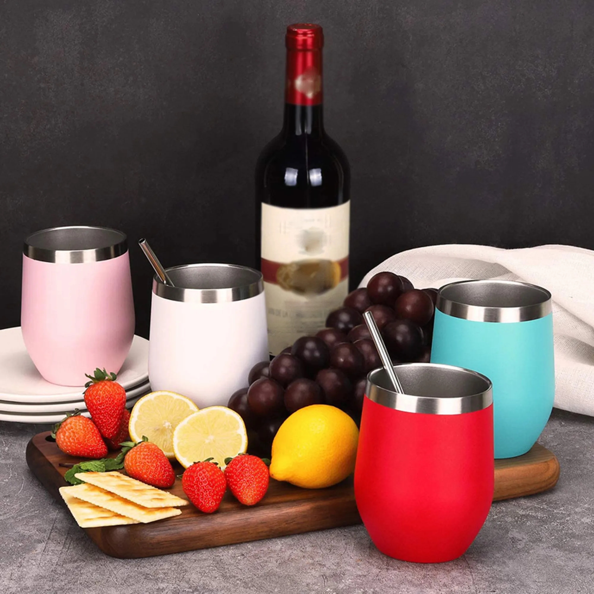 12 oz Custom Stainless Steel Double Layer Eggshell Cup 3