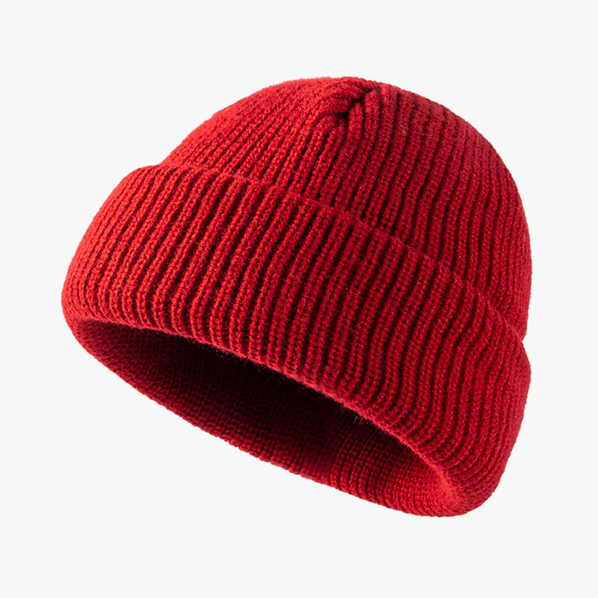 Warm Soft Knitted Beanie Hat Solid Color 7