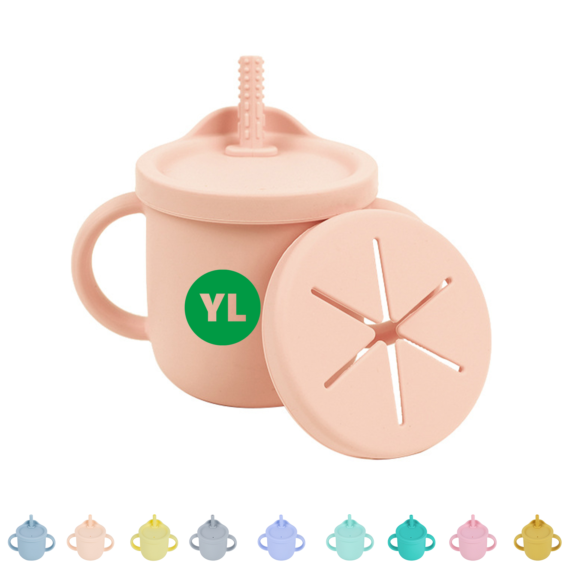 Toddler Silicone Cup with Straw and Snack Container 6