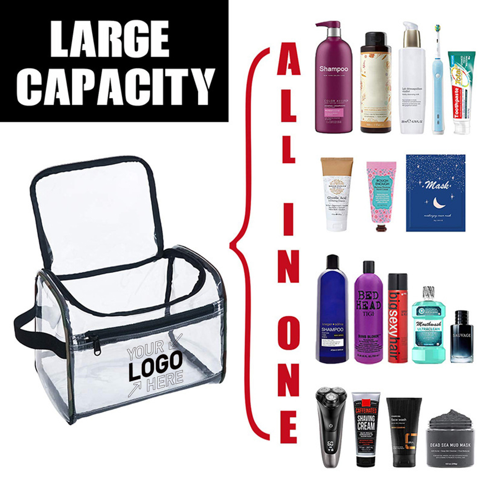 Travel Toiletry Clear PVC Cosmetics Bag 3