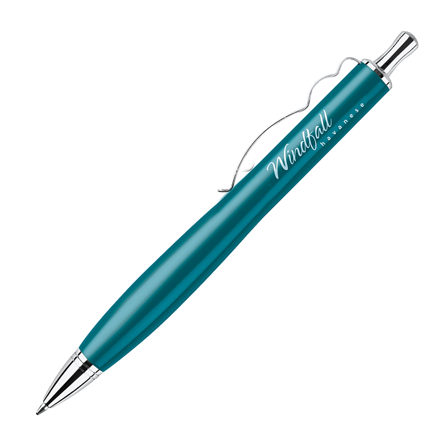 Lacquer Coated Pen with Wavy Chrome Clip 2