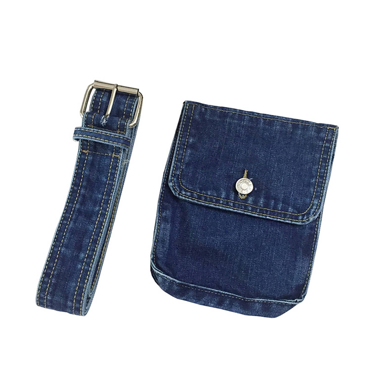 Vintage Denim Detachable Waist Bag 4