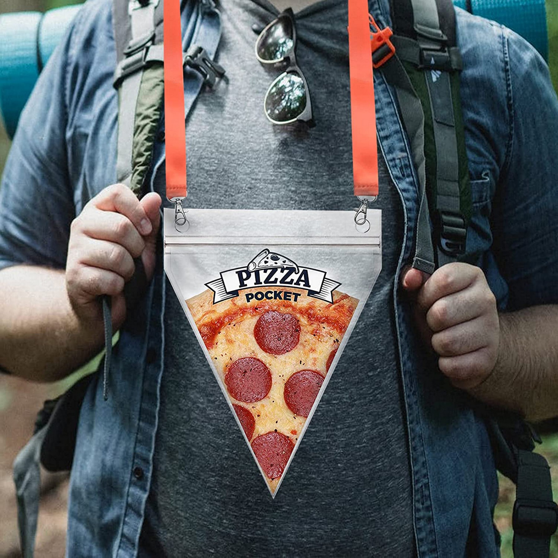 Portable Transparent Pizza Pouch Necklace 6