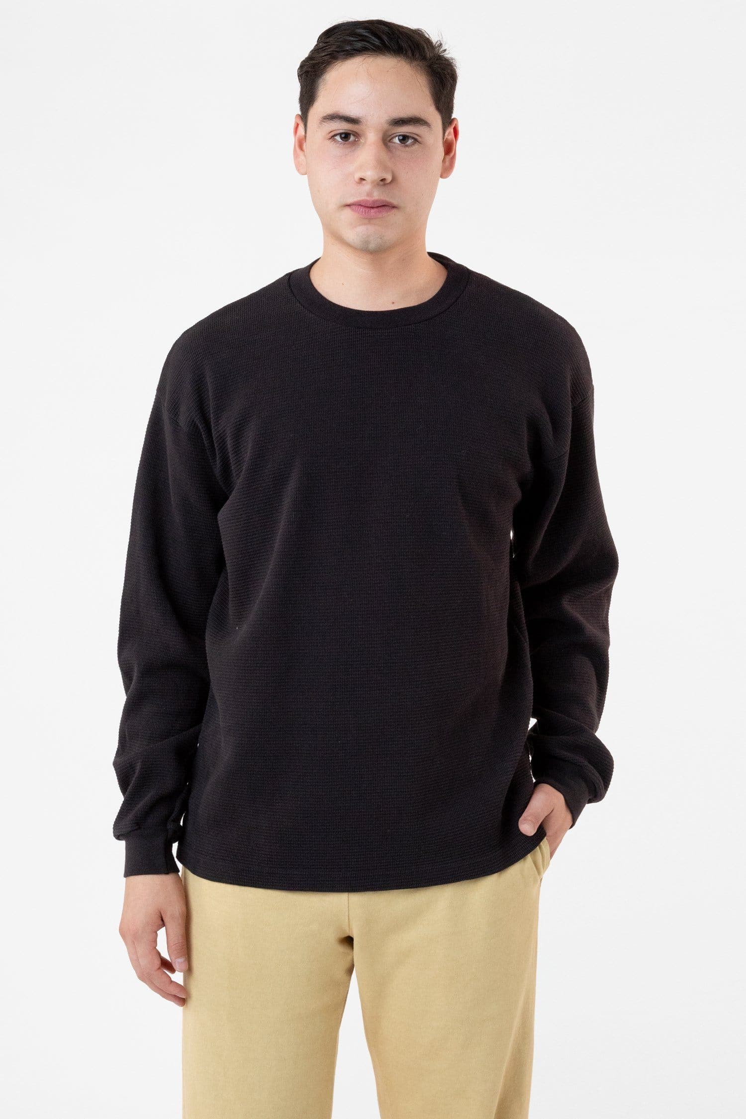Long Sleeve Heavy Thermal Crew Neck, custom hoodie or sweatshirt with logo imprint 4