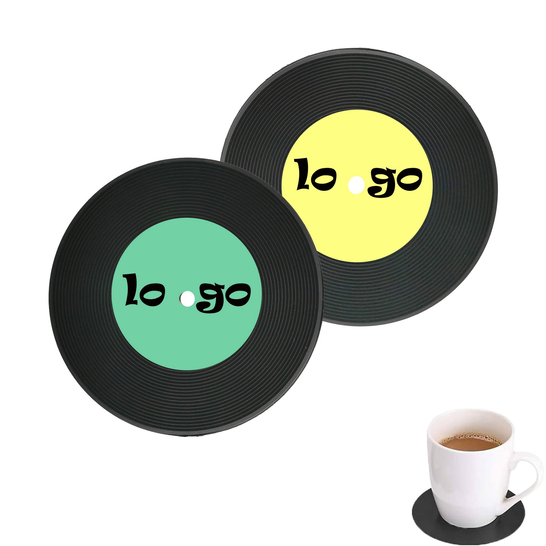 Vinyl Record Coasters