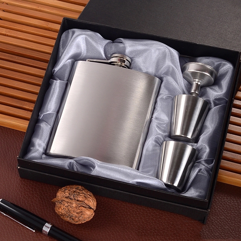 7Oz Stainless Steel Wine Flask, custom water bottle with logo imprint 5