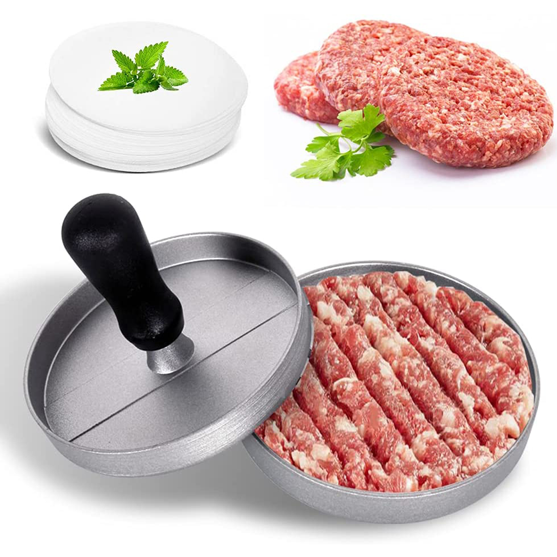 Non-Stick Aluminum Hamburger Press Patty Maker