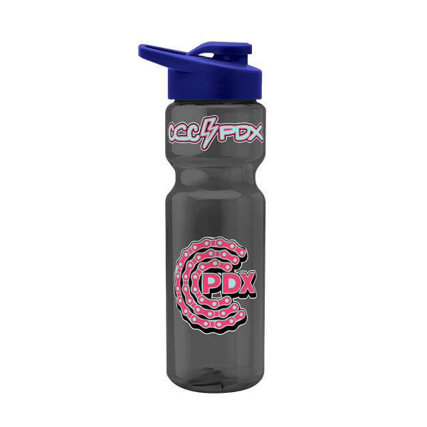 Blazer 28oz Transparent Bike Bottle w/Drink-thru Lid 252