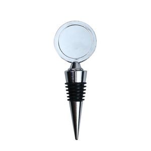 Elegant Wide Rim Round Medal Wine Stopper Cork 7