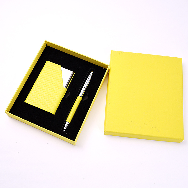 2-Piece Office Gift Set Metal Signature Pen and Card Case 2