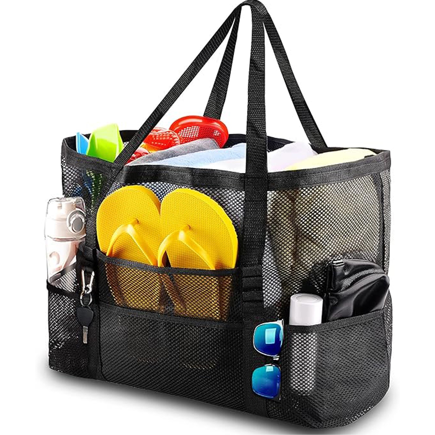 Mesh Beach Bag - Large Beach Tote Bag For Family Beach Bag 3