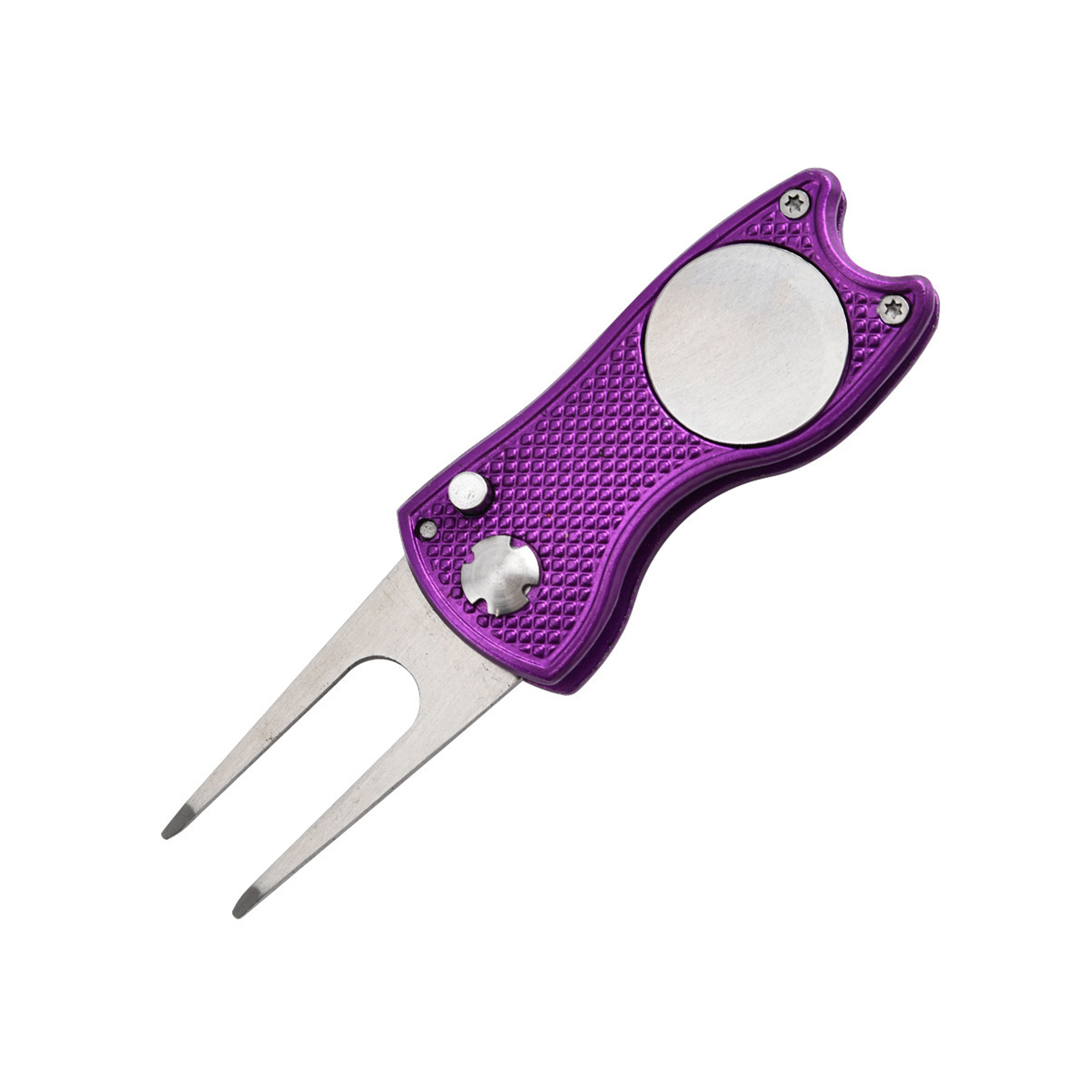 Metal Foldable Golf Divot Tool Magnetic Marker 6