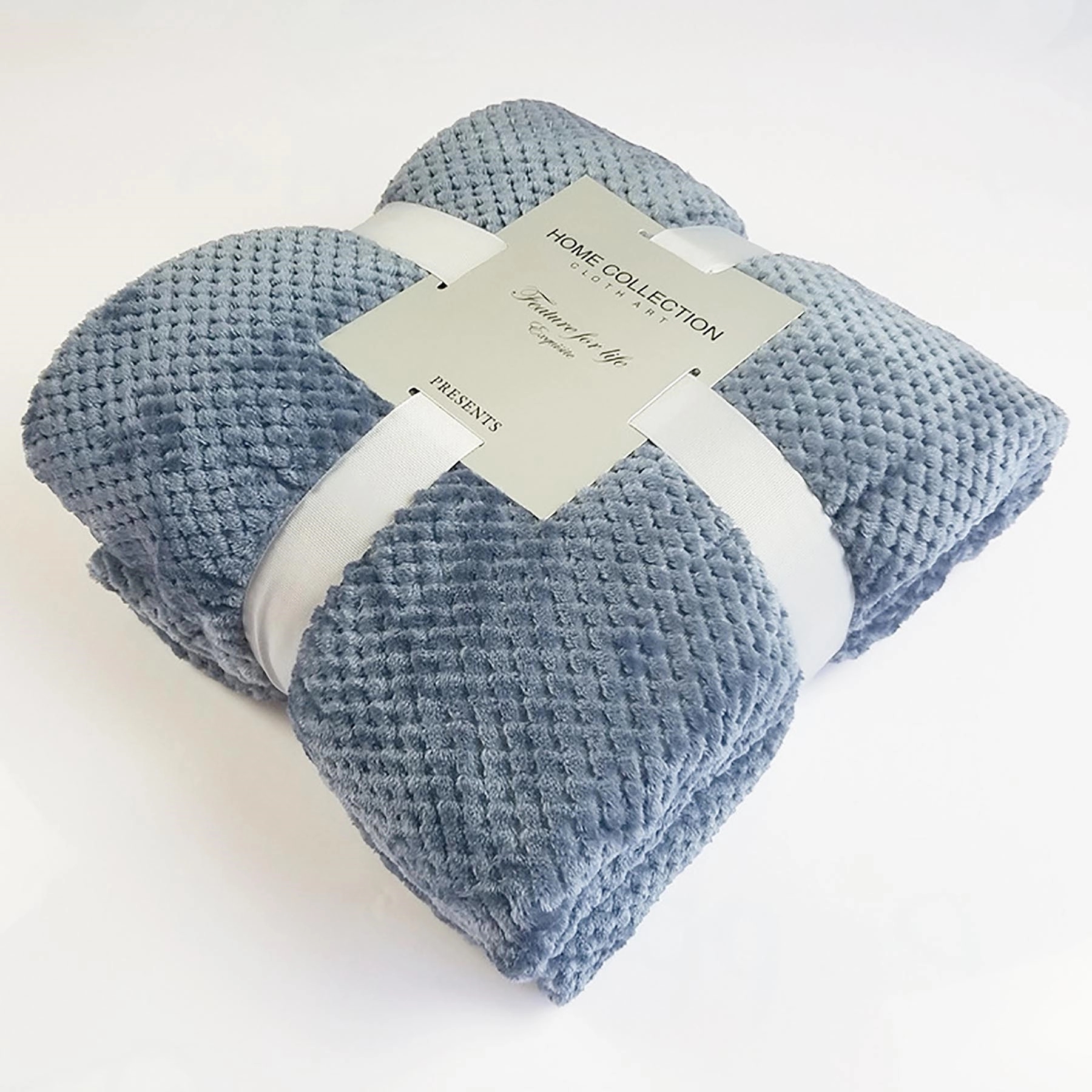 Large Waffle Weave Flannel Fleece Throw Blanket 40X60 Inch 7