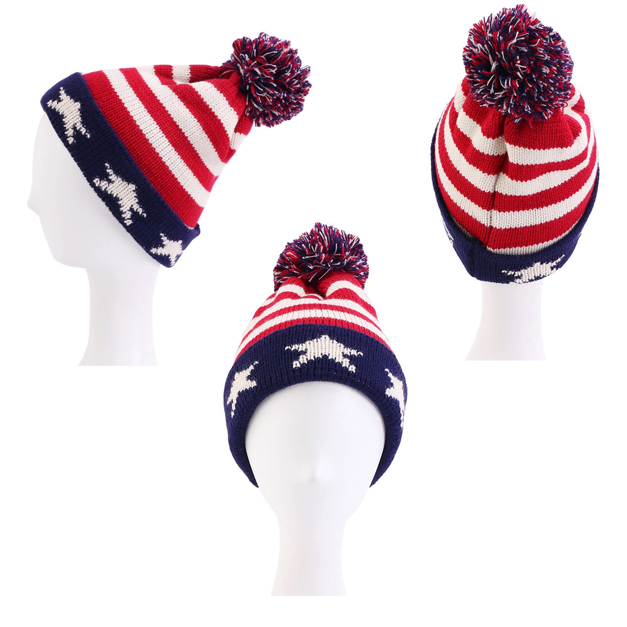 Knit Beanie with Pom 1