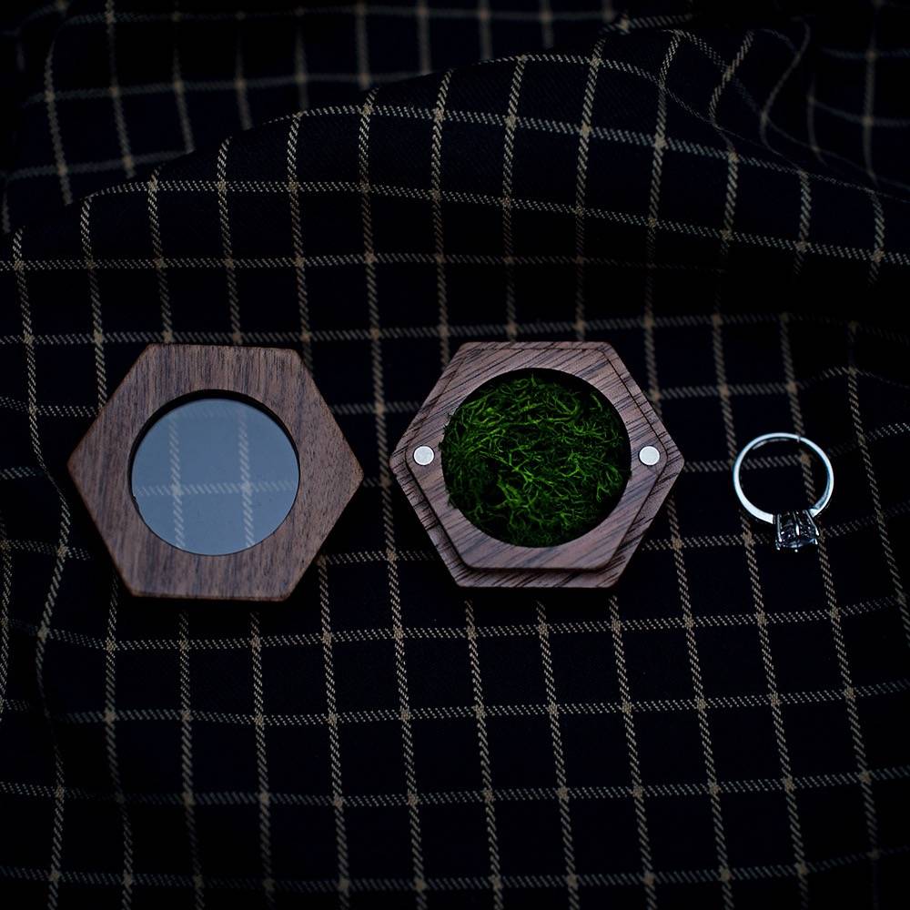 Wood Ring Box (hexagonal) 6
