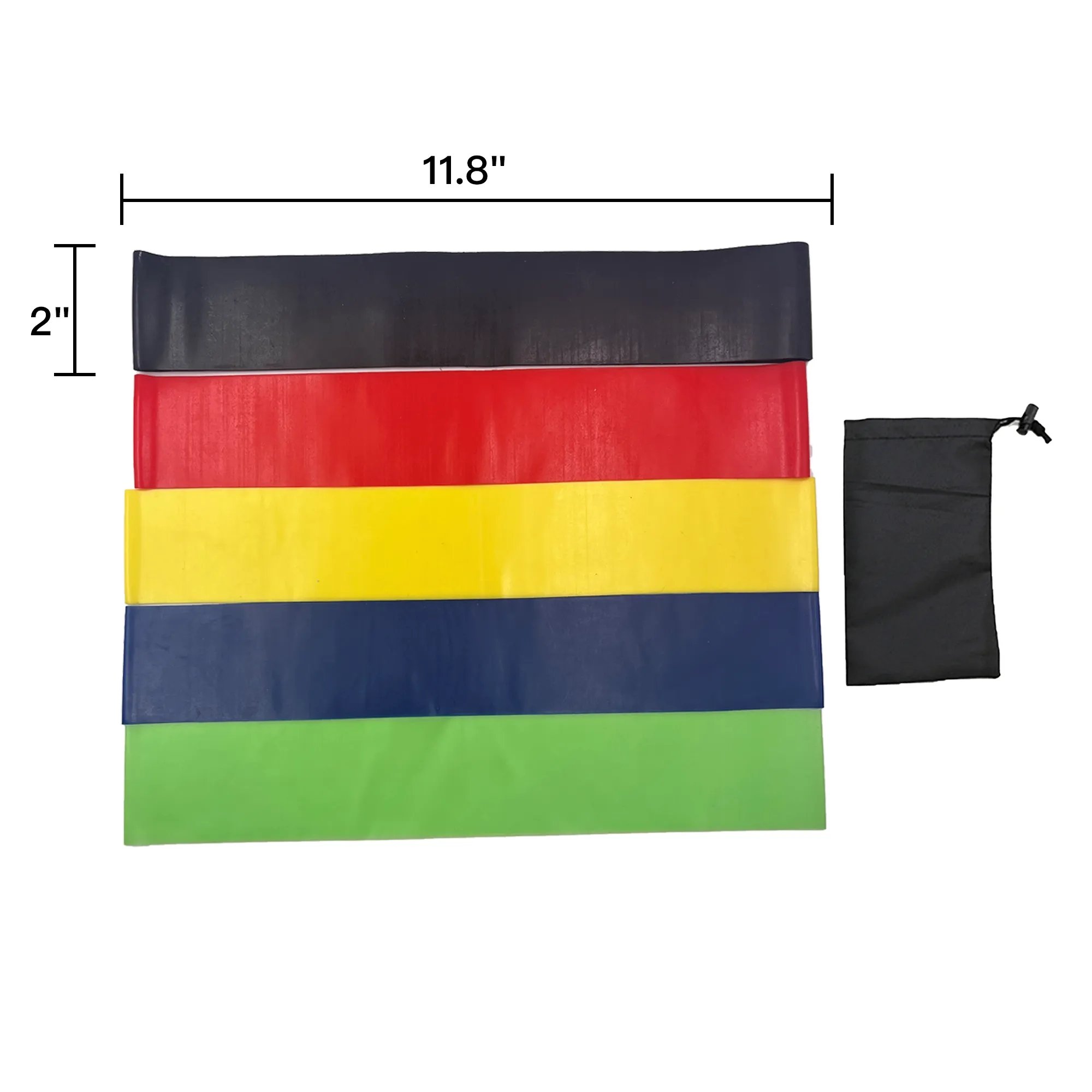 5 Resistance Loop Exercise Band Set with Carry Bag 8