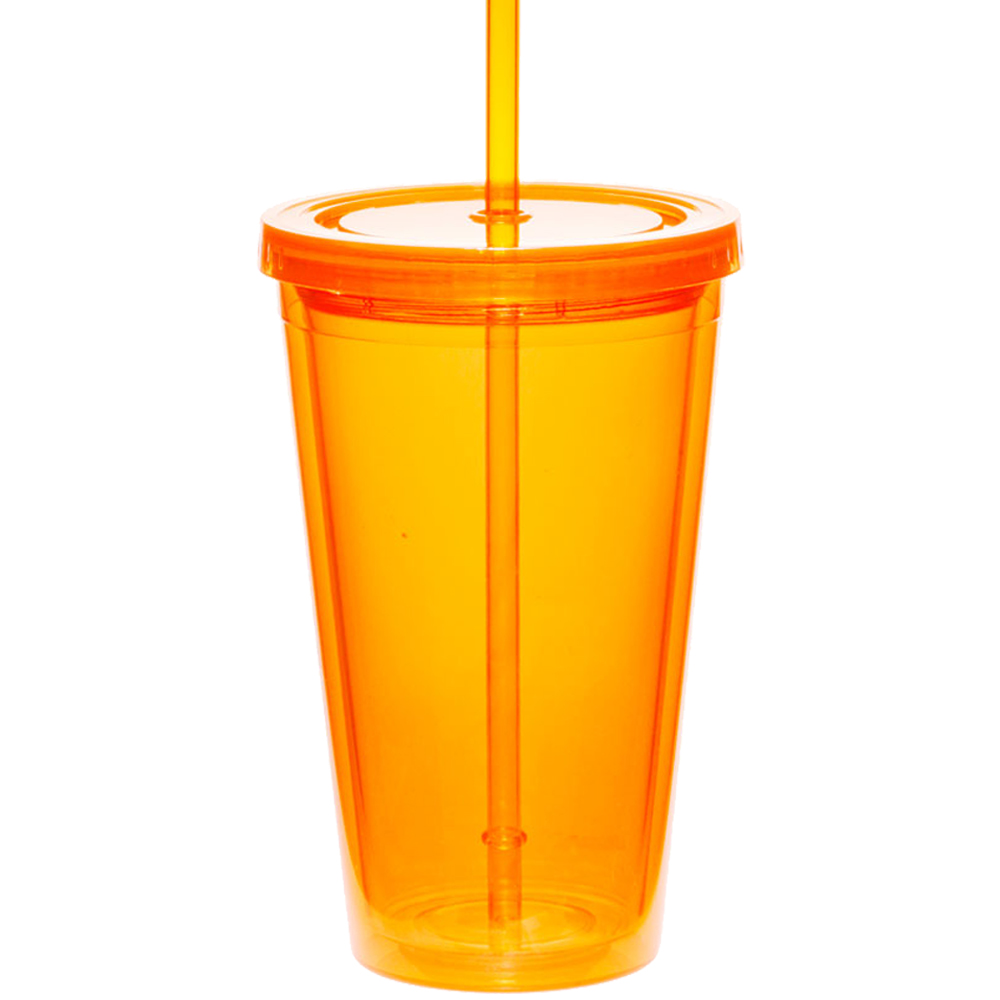 16 oz. Double Wall Acrylic Tumblers With Straws 36
