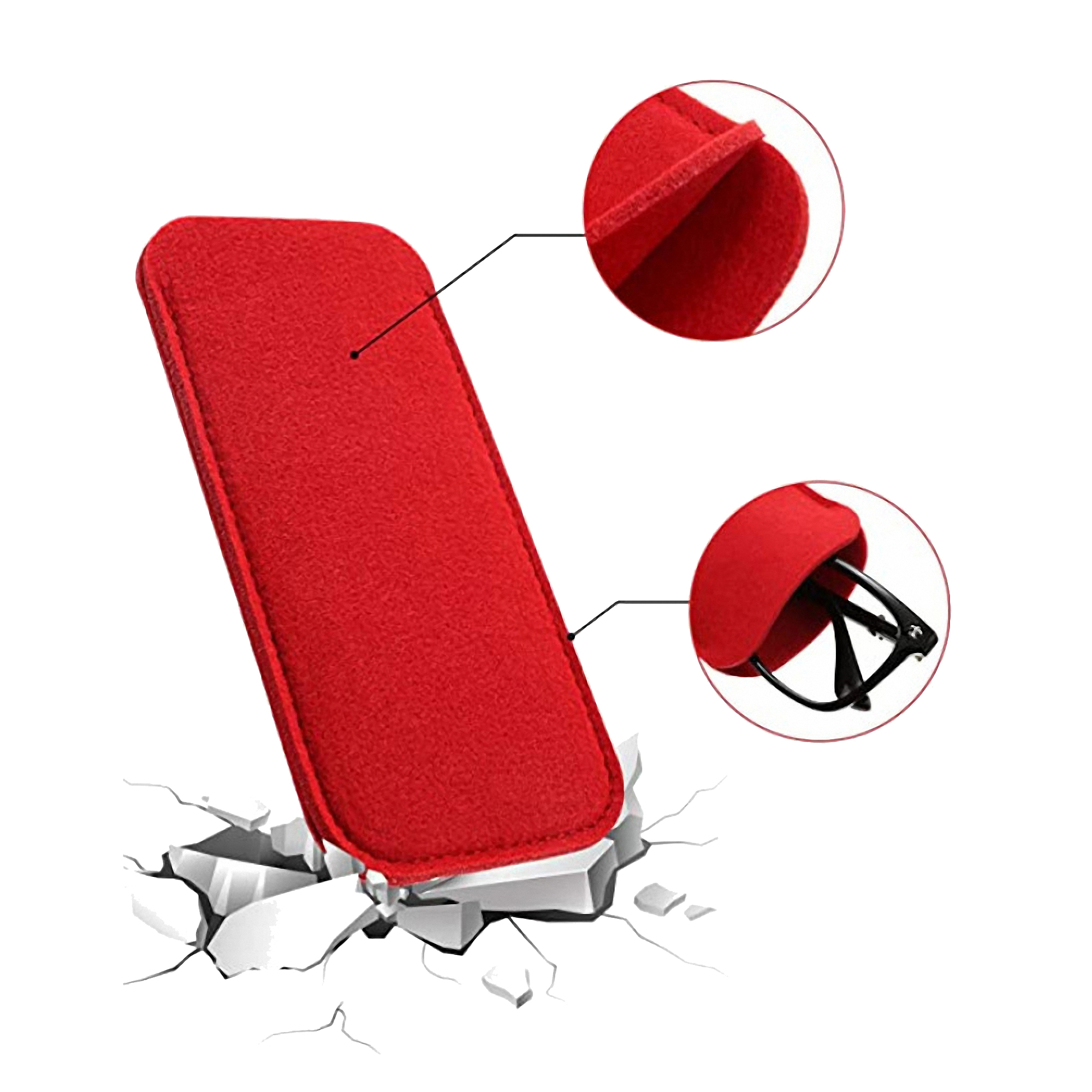 Durable Felt Sunglasses Holder 1