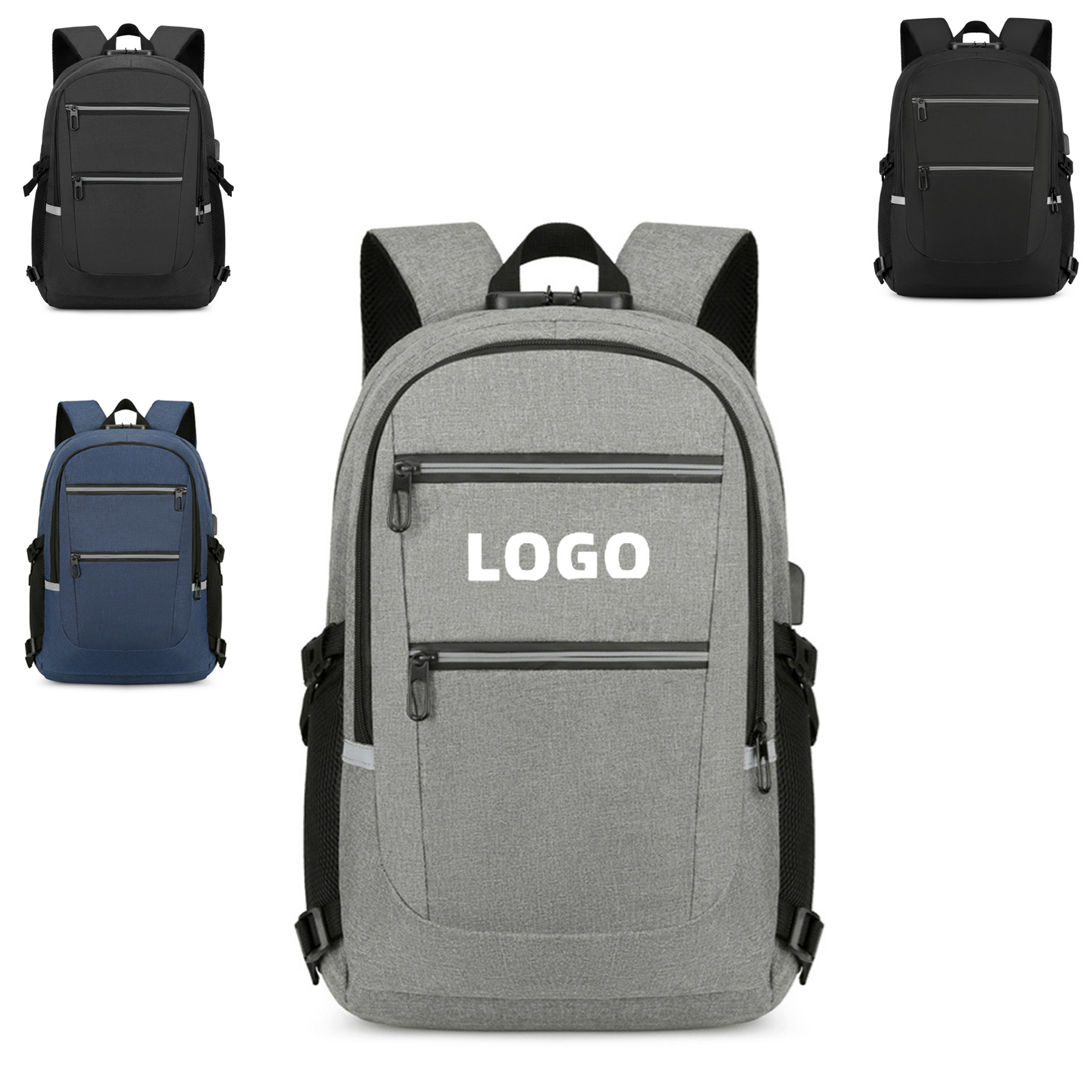 USB Charging Oxford Laptop Backpack 2