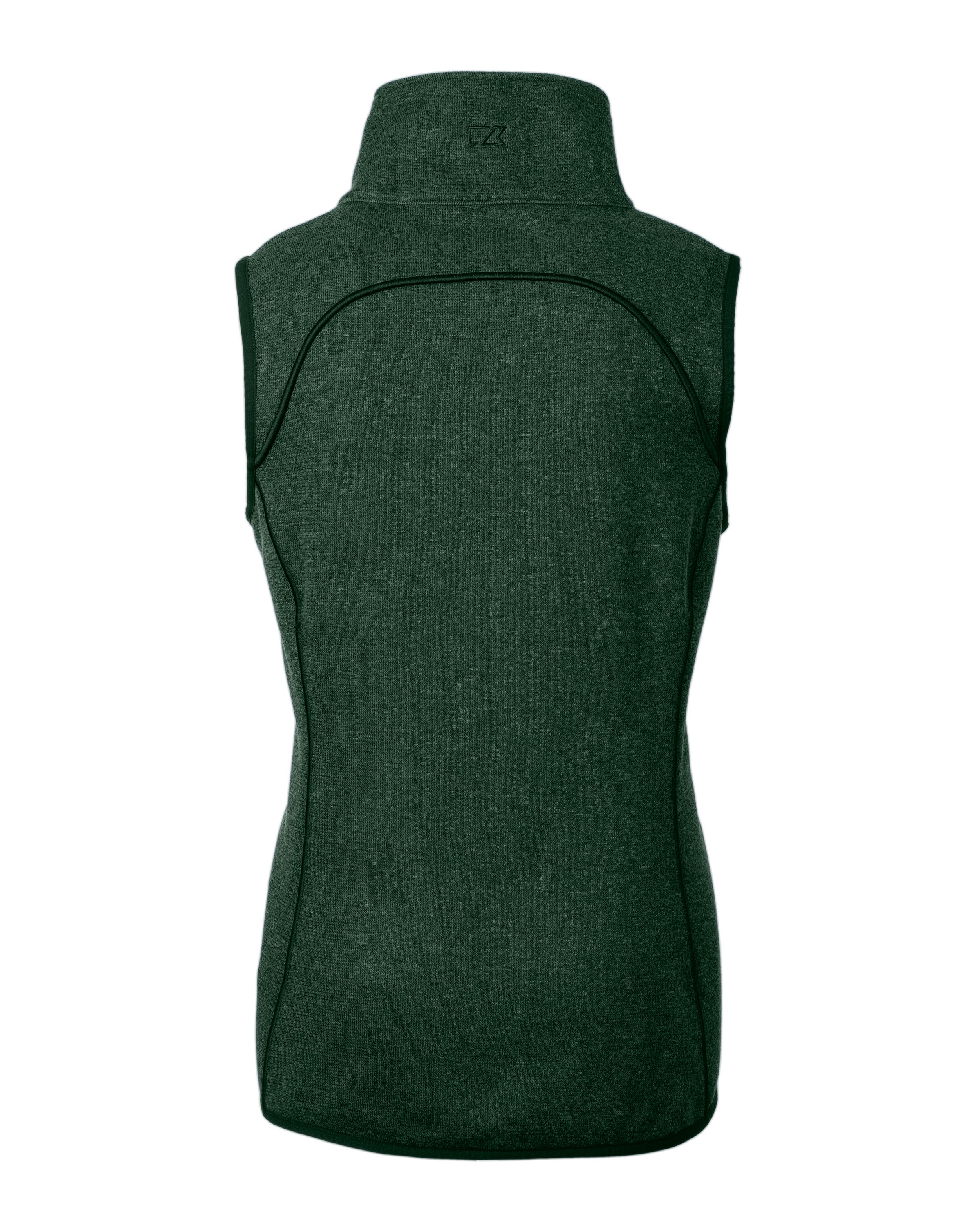 Cutter & Buck Mainsail Sweater-Knit Womens Full Zip Asymmetrical Vest 48