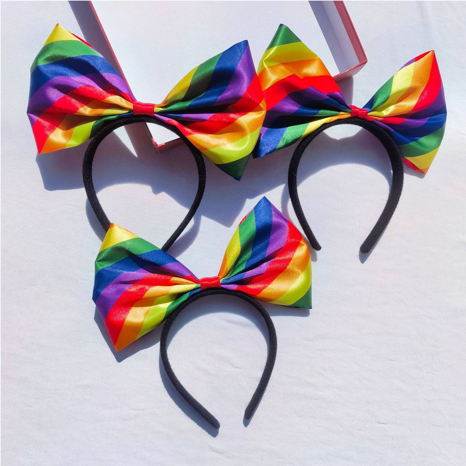 Rainbow Bow Headband 4