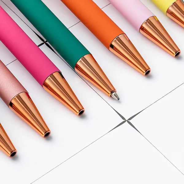 Metal Pen With Rose Gold Trim 4