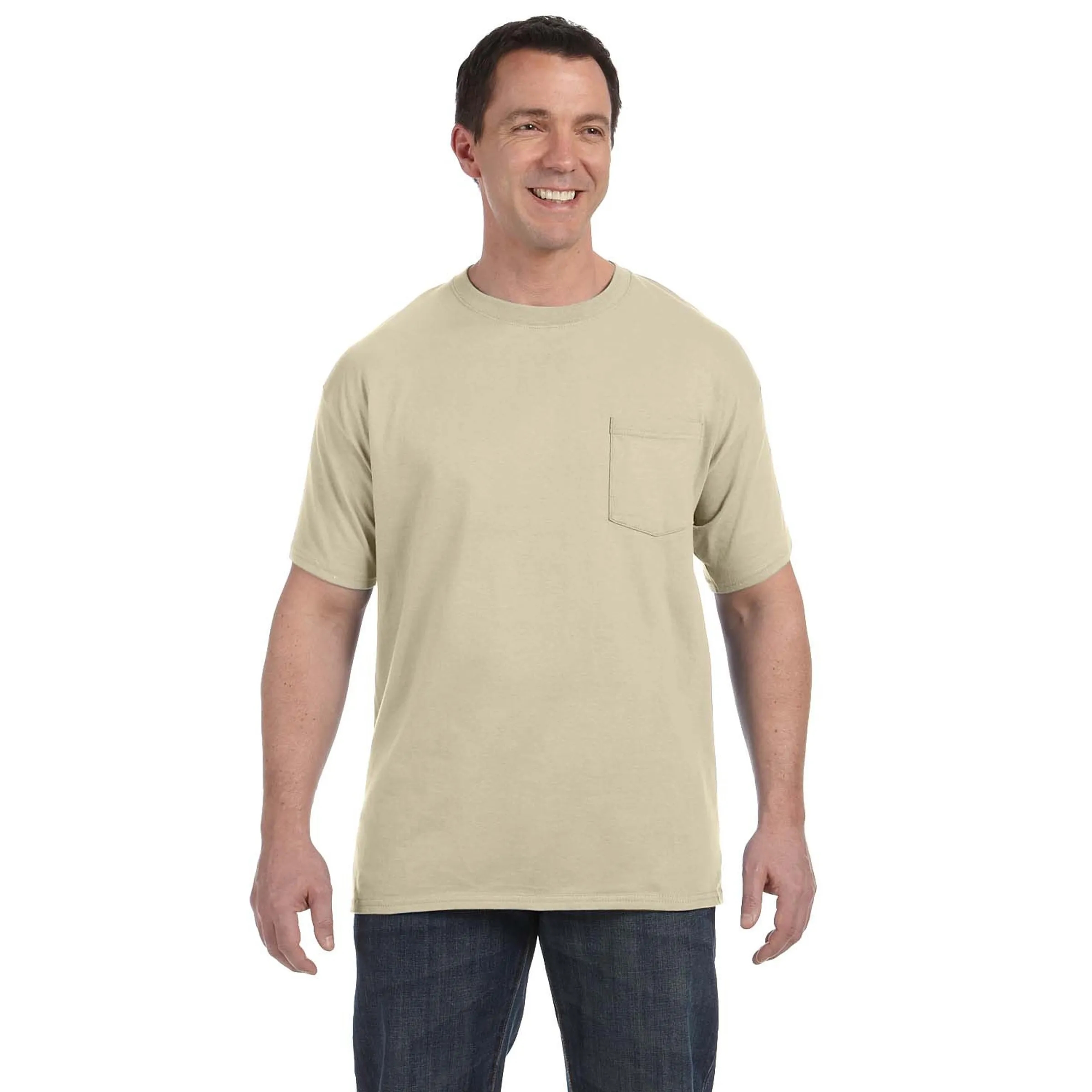Hanes Men's 6.1 oz Tagless Pocket T-Shirt 17