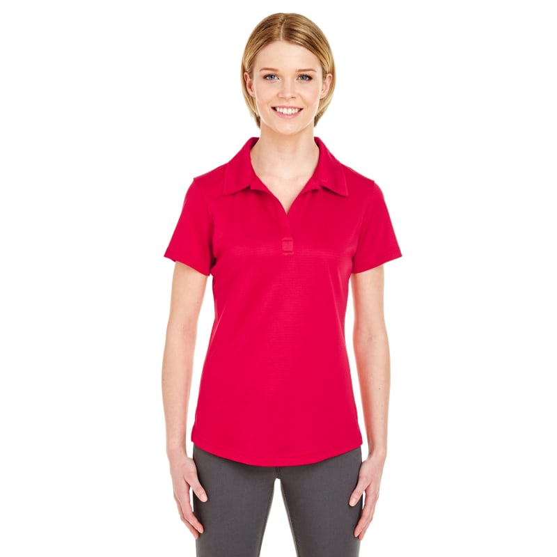 UltraClub Ladies' Cool & Dry Jacquard Stripe Polo 6