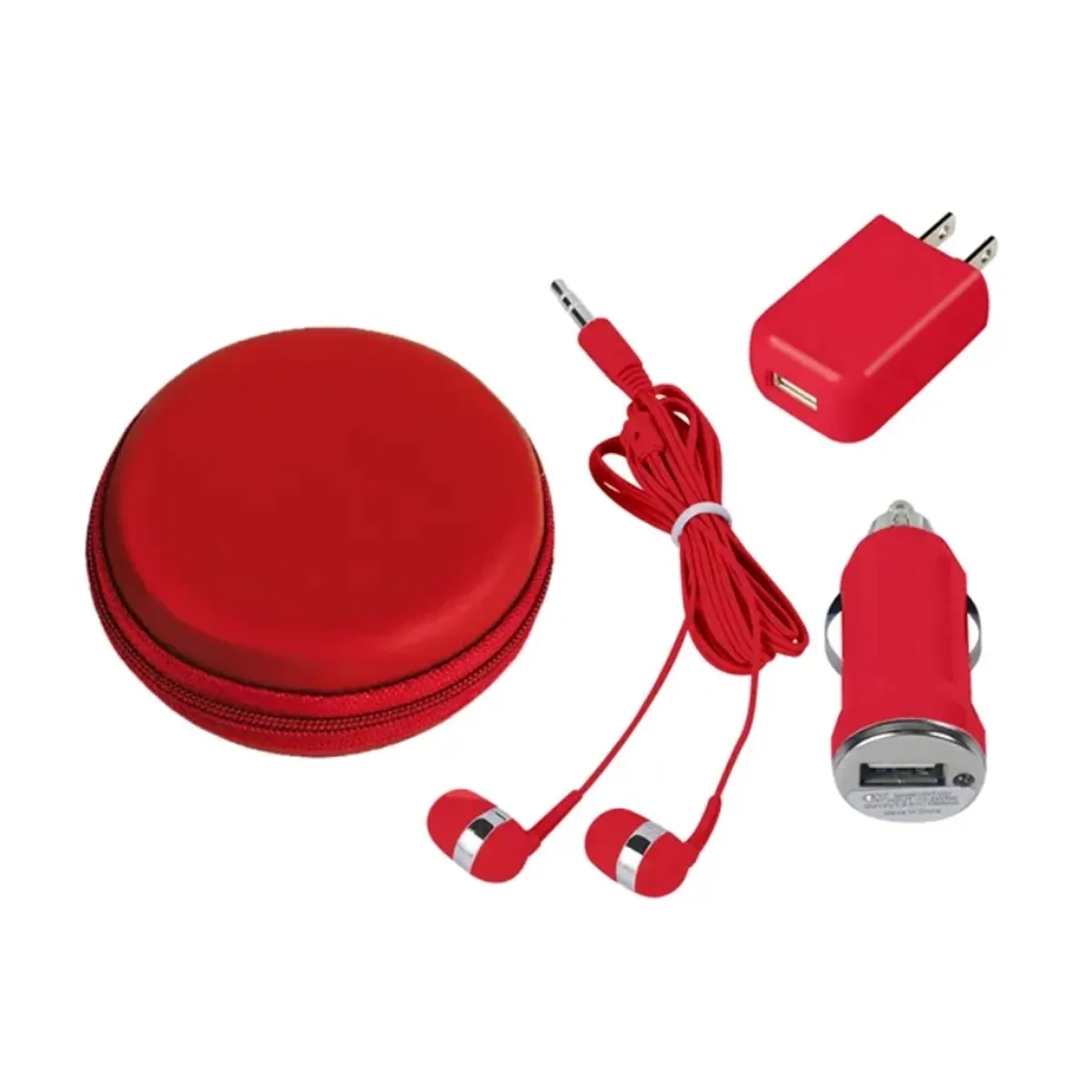 3In1 Travel Headphone/Charging Plug/Car Charger Portable Set 8