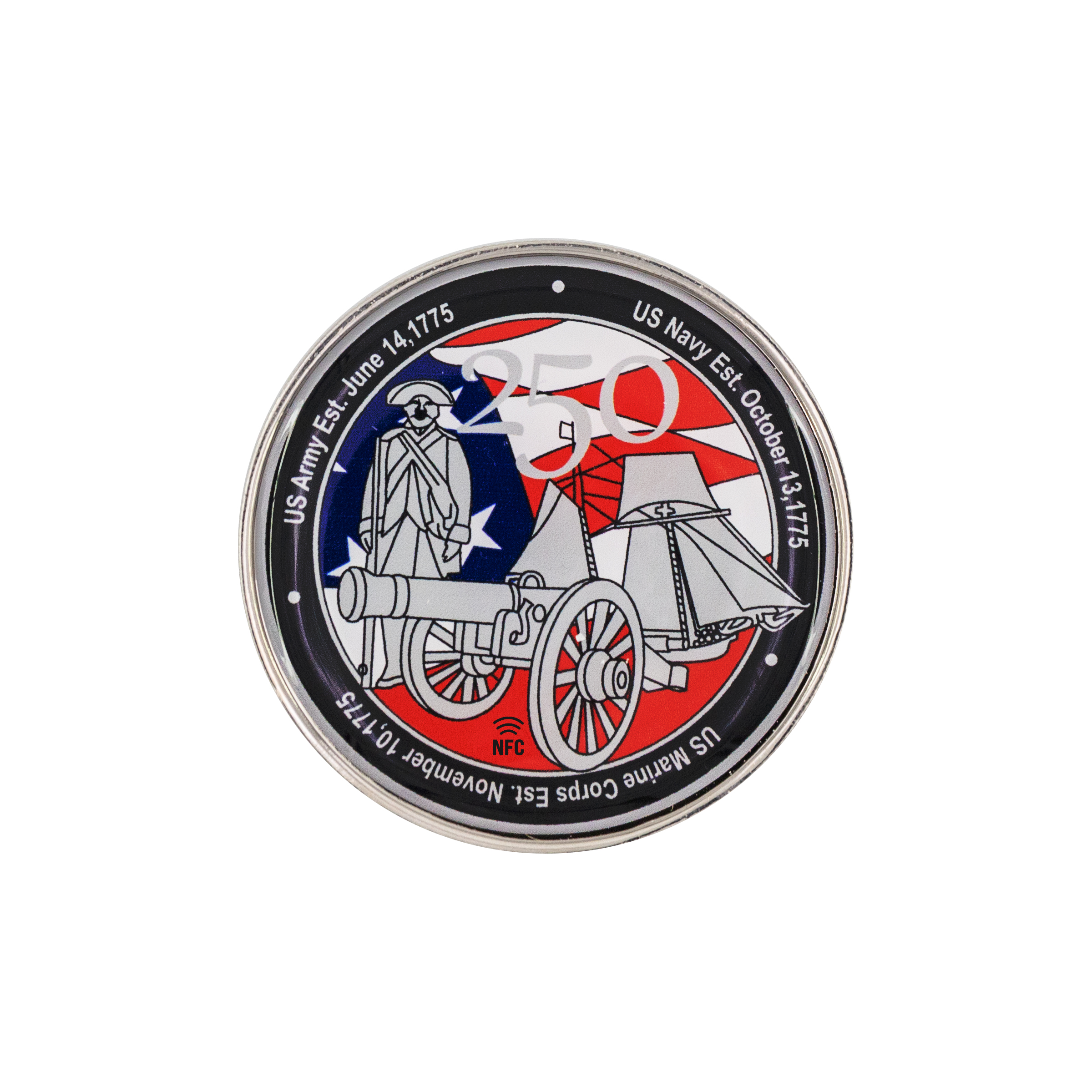 NFC Challenge Coin w/ Coin Edge (2") 3