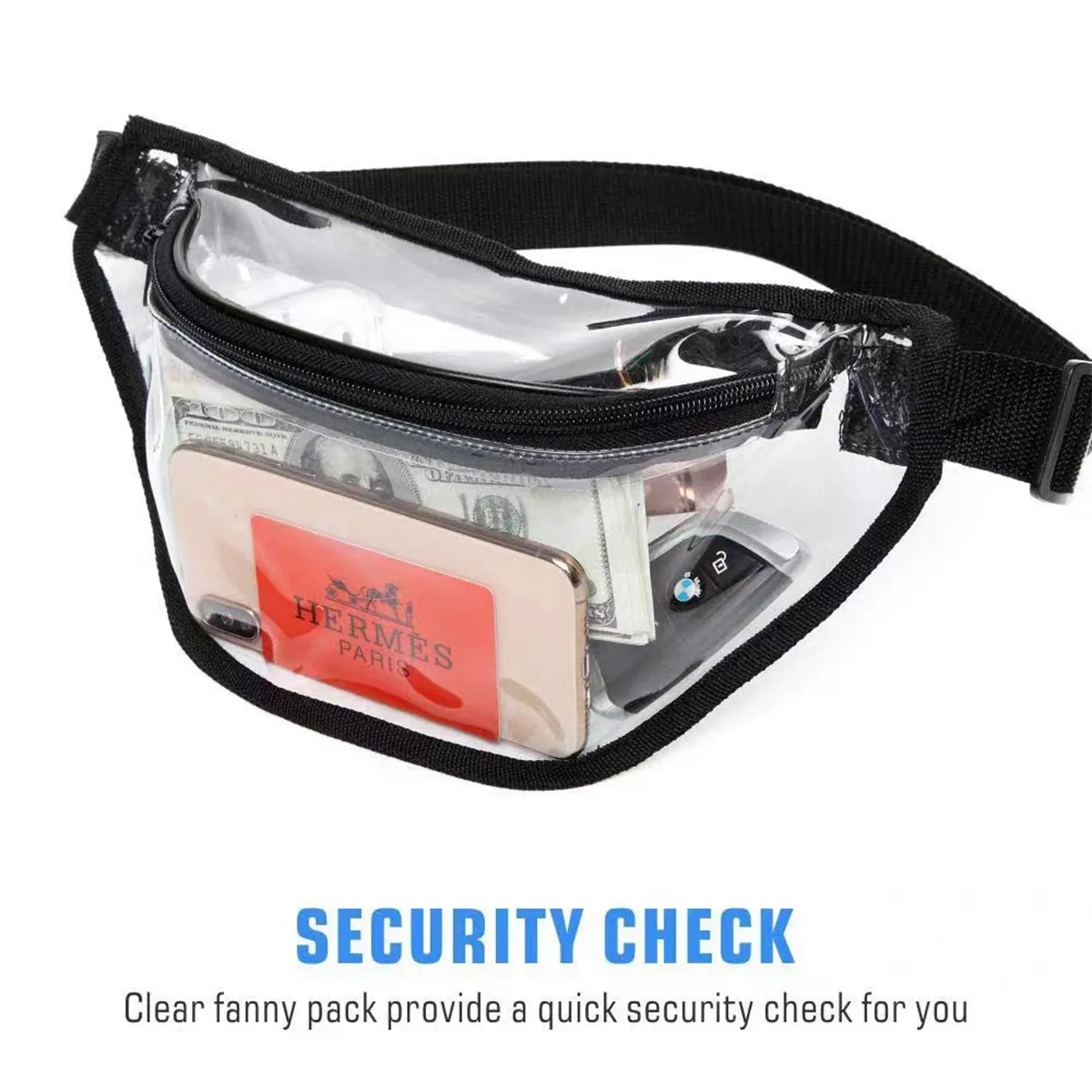 Clear Fanny Pack Fashion Stadium Approved PVC Waist Bag 4