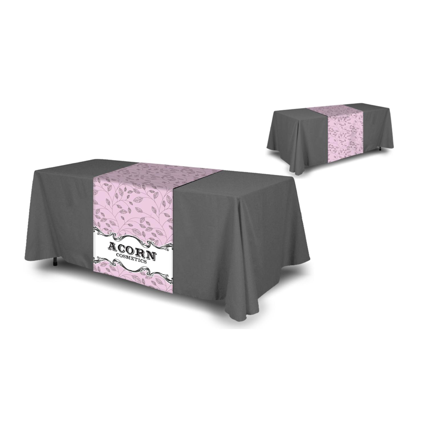 Custom 24"Wide Dye Sublimated Satin Table Runner 2