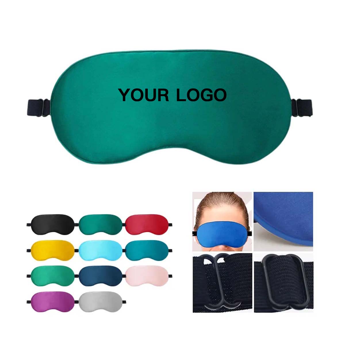 Soft Polyester Eye Mask for Home and Travel Rest 16
