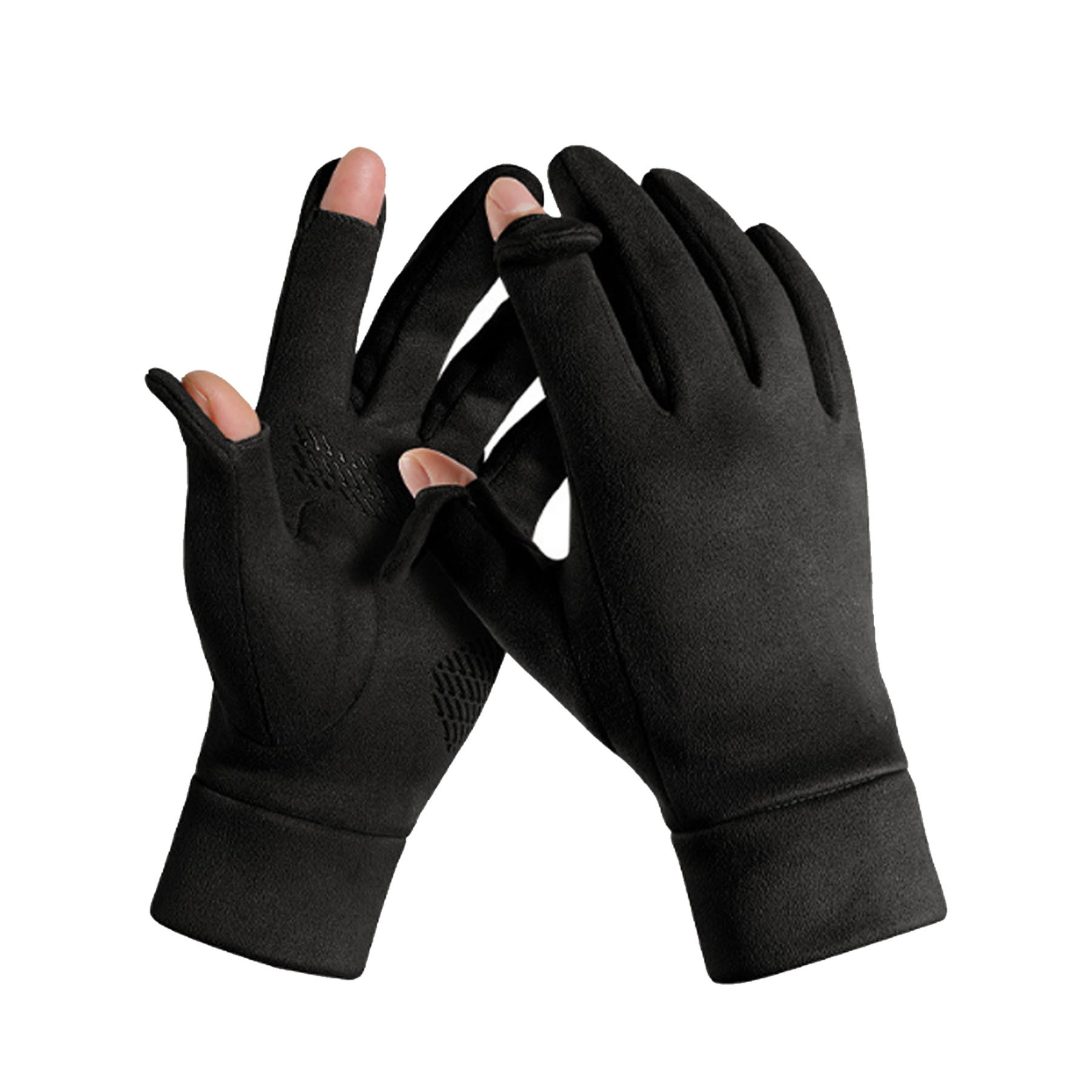 Mens Flip-open Suede Gloves 3