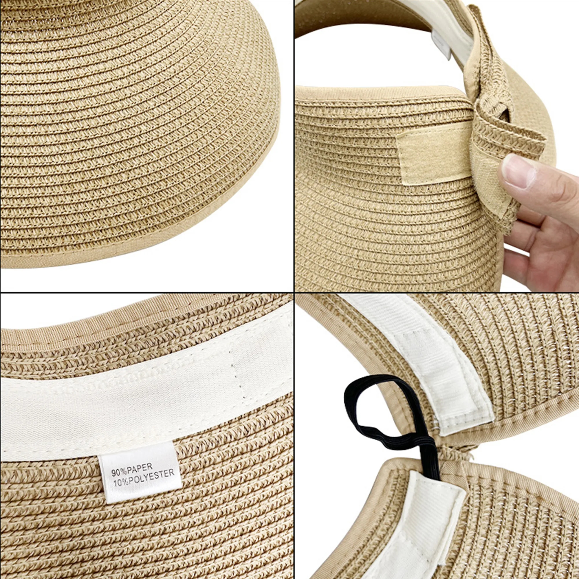 Foldable Beach Sun Straw Hat Outdoor Caps 17