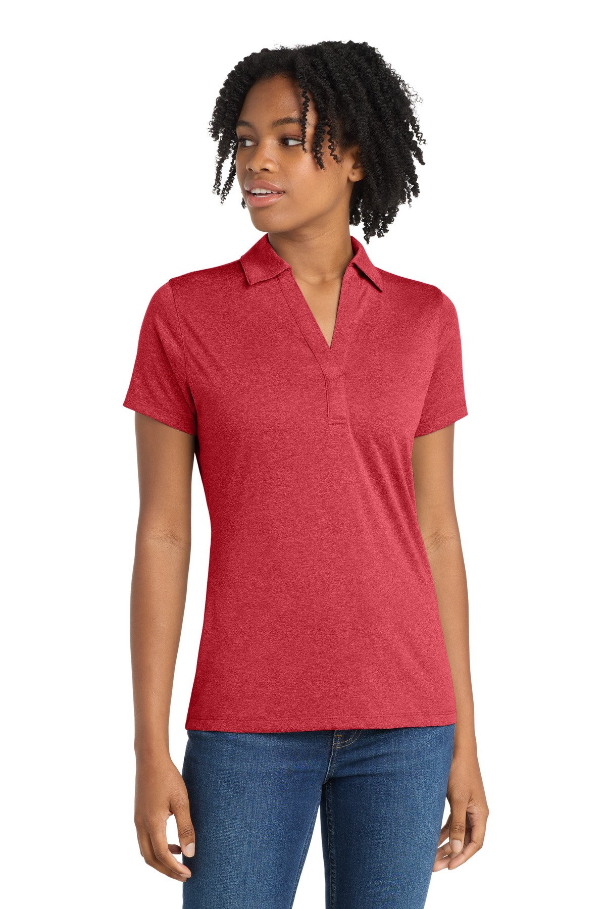 Sport-Tek Women's Heather Contender Polo. LST660 9