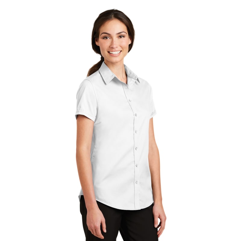 Port Authority Ladies Short Sleeve SuperPro Twill Shirt. 40