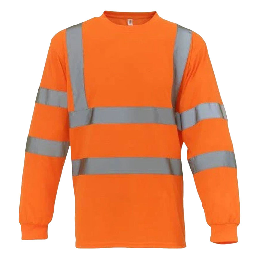 VISIPRO Long Sleeve Reflective Safety T-Shirt with Bands &