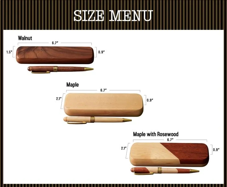 Custom Personalized Gift Wood Pen Set 4