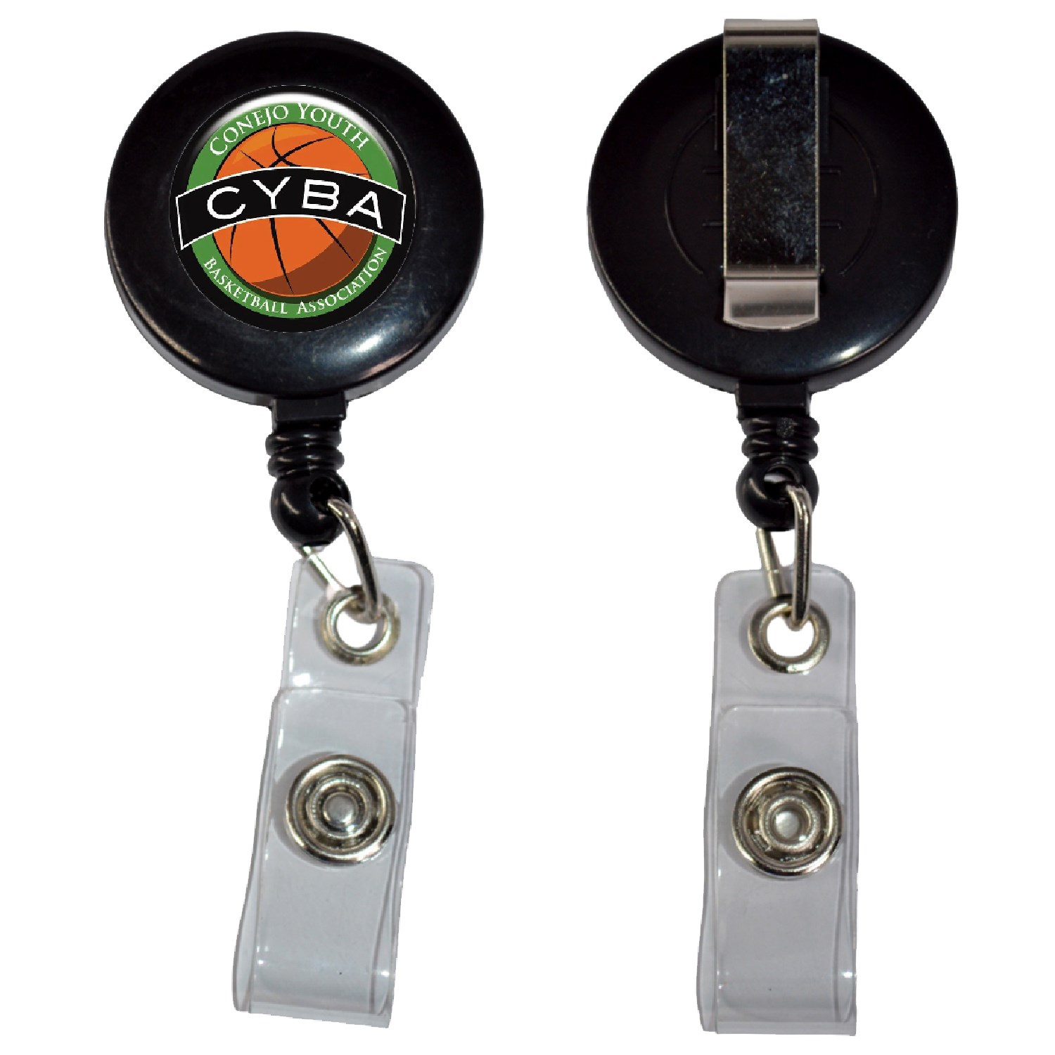 Rock'it 3-Day Retractable Round Badge Reel Holder w/ Belt Clip 3