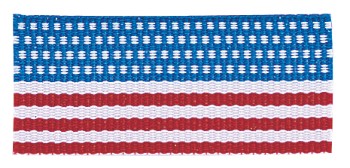 Flag "V" Neck Ribbon with Clip, 7/8" wide 1